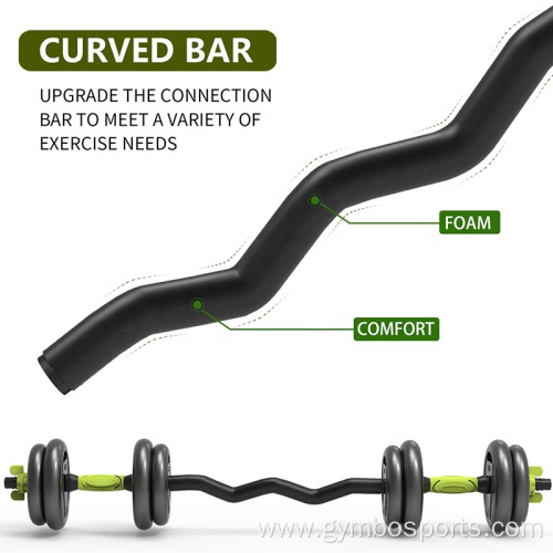 Rubber Coated Use Dumbbell Barbell Set free weights